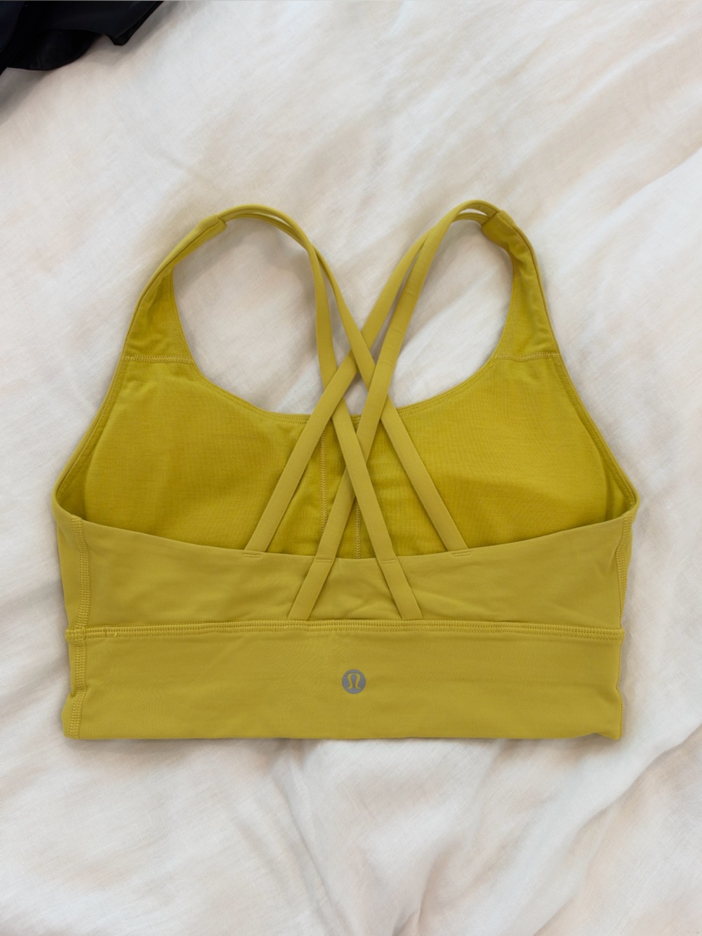 lululemon athletica Strappy Olive Yellow Sports Bra size 6